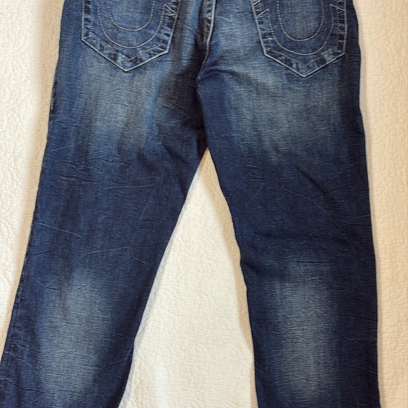True Religion Ricky Relaxed Straight Jeans Men’s 32 Dark Wash No Flap - Picture 5 of 15